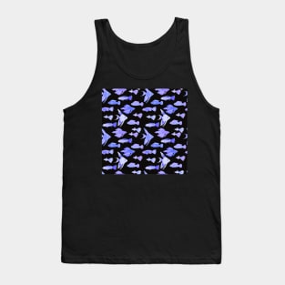 Cute Fishs Cartoon Vector Pattern Seamless Tank Top